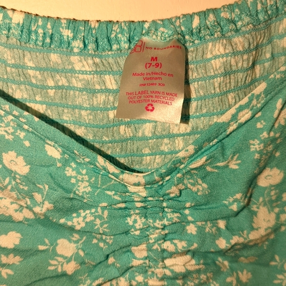 Blue flower Crop top - Picture 2 of 2